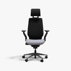STEELCASE GESTURE CHAIR 442A50 WITH HEADREST GREY LILAC
