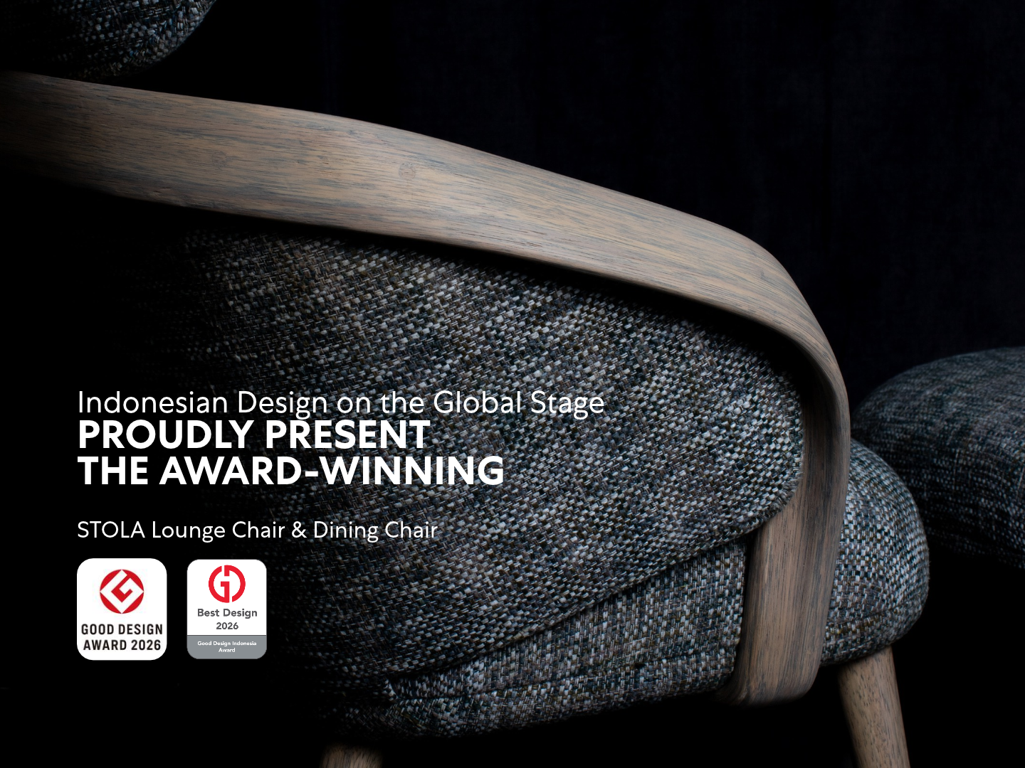 STOLA Chair Raih Best Design GDI 2026 & G Mark Jepang